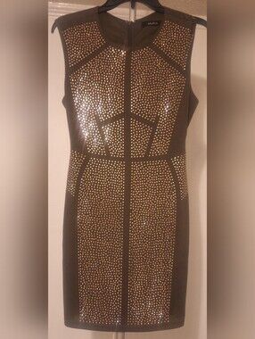 Ark & Co Olive Studded Pencil Dress